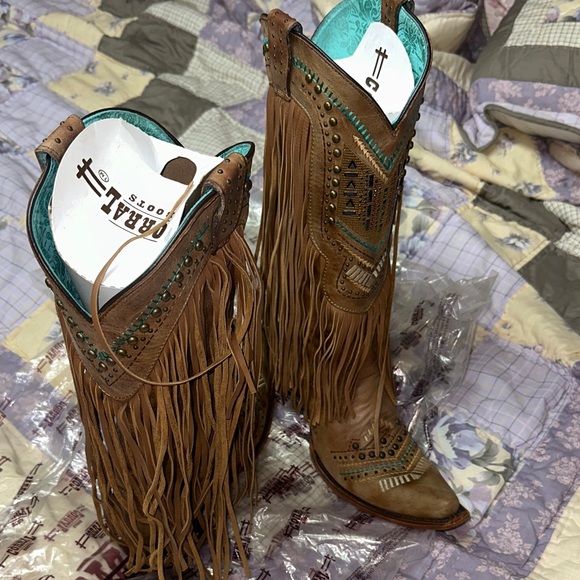 Corral Shoes - Corral Women's Brown Fringe Western Boots